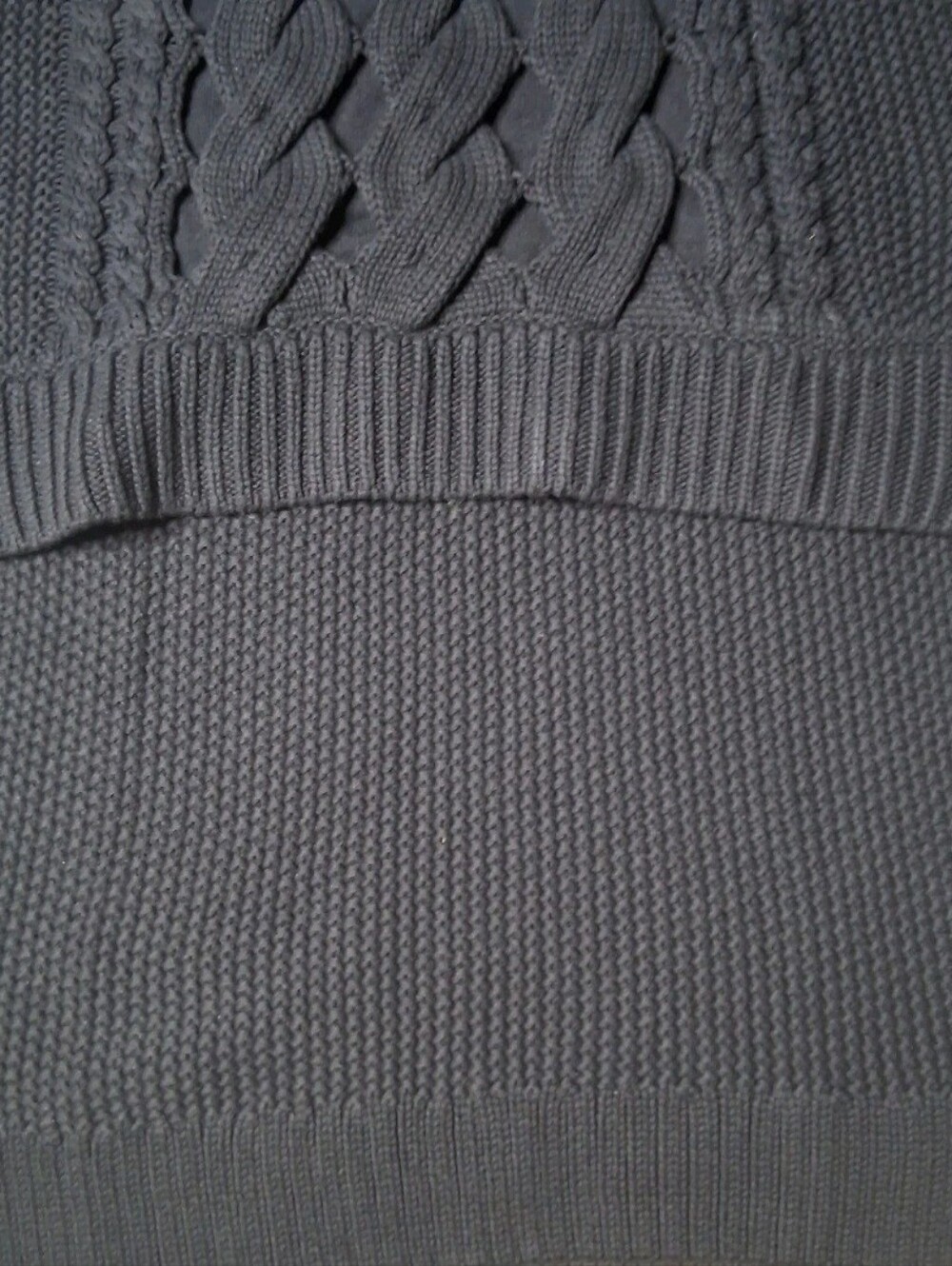 VENUS Womens Black Cable Knit Sleeveless Hi-Low Tunic Sweater M - Picture 6 of 14